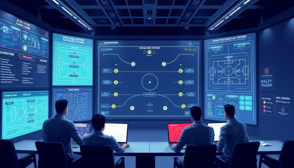 Как тренеры применяют знаки тактических систем на поле - иллюстрация