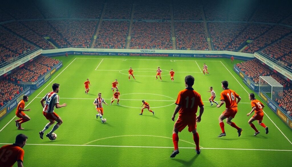 История перехода от длинных передач к игре через центр - иллюстрация