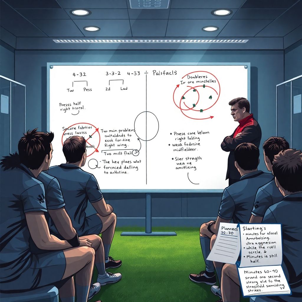 Изменение тактики во втором тайме и управление сменами состава в футболе