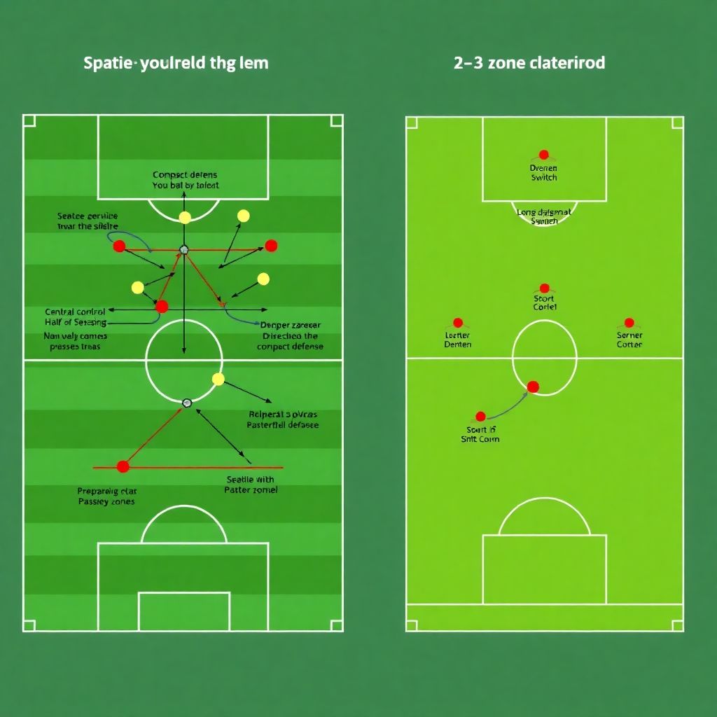 Контроль пространства в футболе: принципы зонной обороны и способы её разрушения