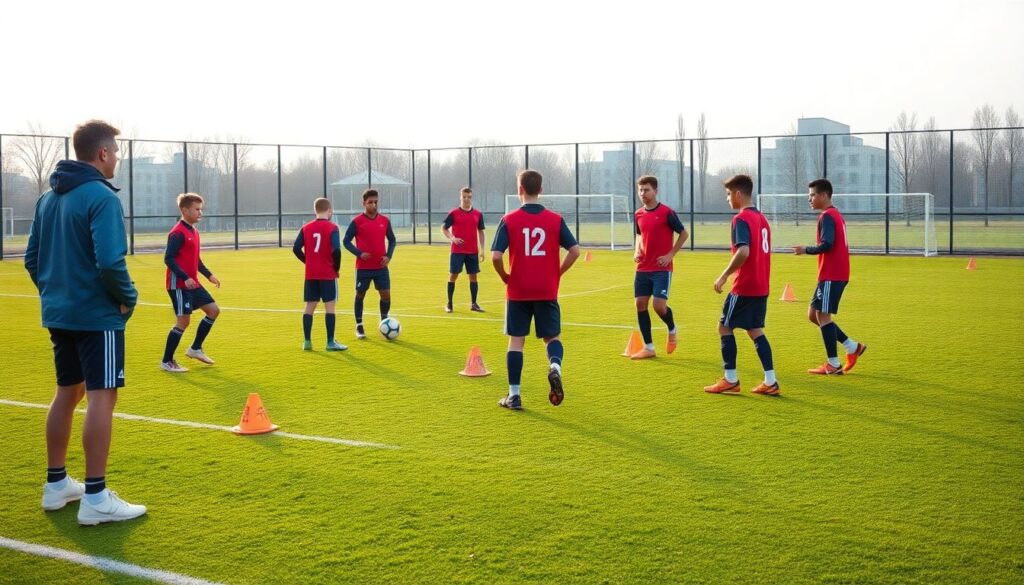 Примеры использования двойной опоры в середине поля - иллюстрация
