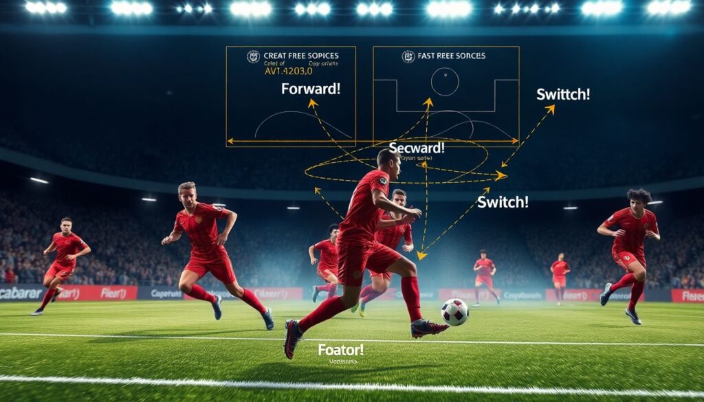 Примеры тактических фраз и коммуникации на поле - иллюстрация