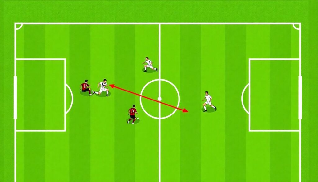 Примеры тактических маневров перед штрафной - иллюстрация